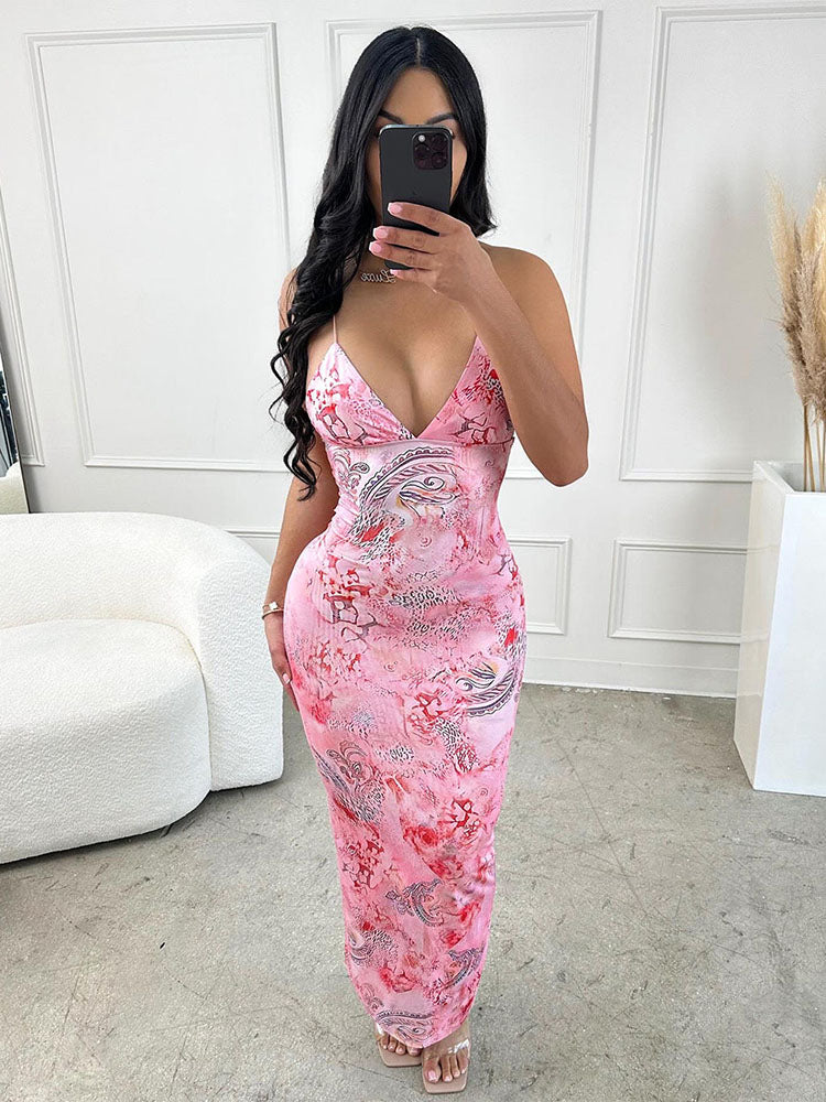 Papilina Open Rug Maxi Jurk