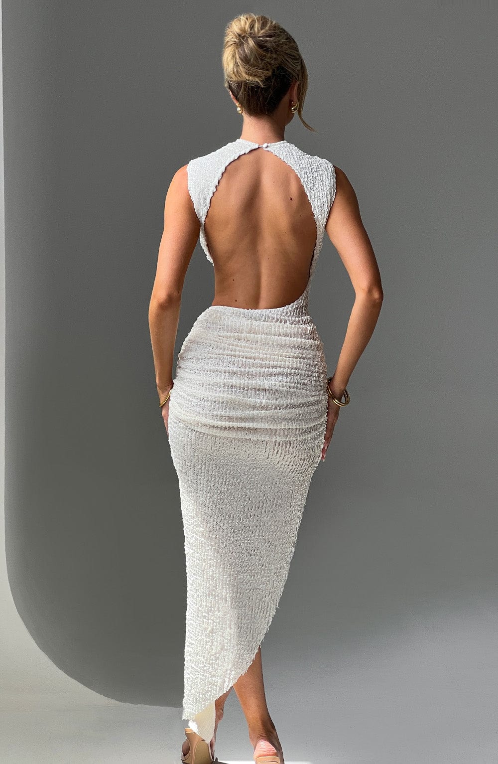 Amber Witte Midi Jurk