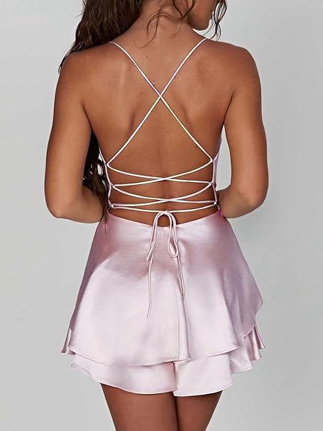 Rugloze Satijn Dress