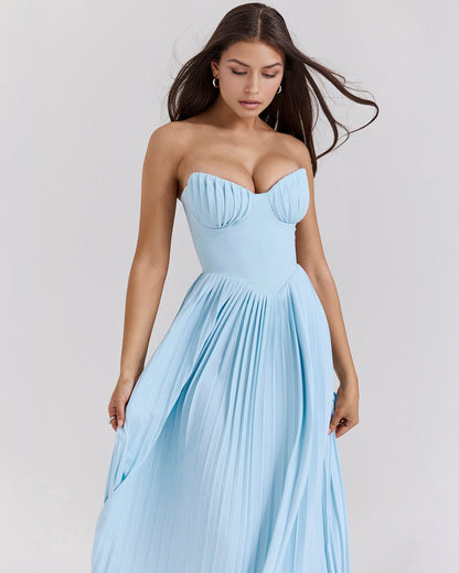 Celestina Maxi Jurk – Lichtblauw