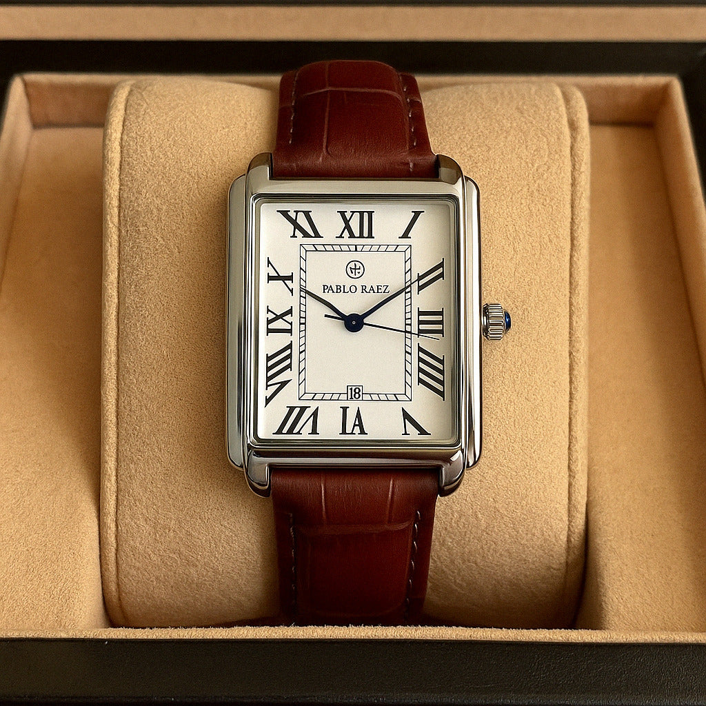 Pablo Stainless Leren Horloge