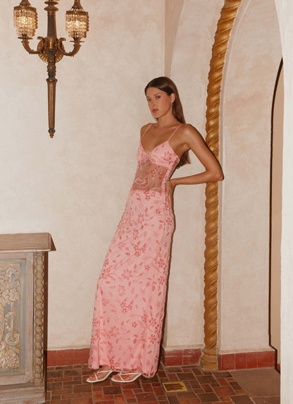 Elvira Roze Maxi Jurk