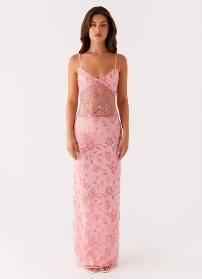 Elvira Roze Maxi Jurk