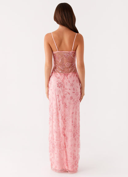 Elvira Roze Maxi Jurk