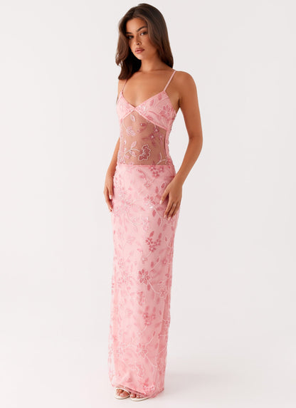 Elvira Roze Maxi Jurk