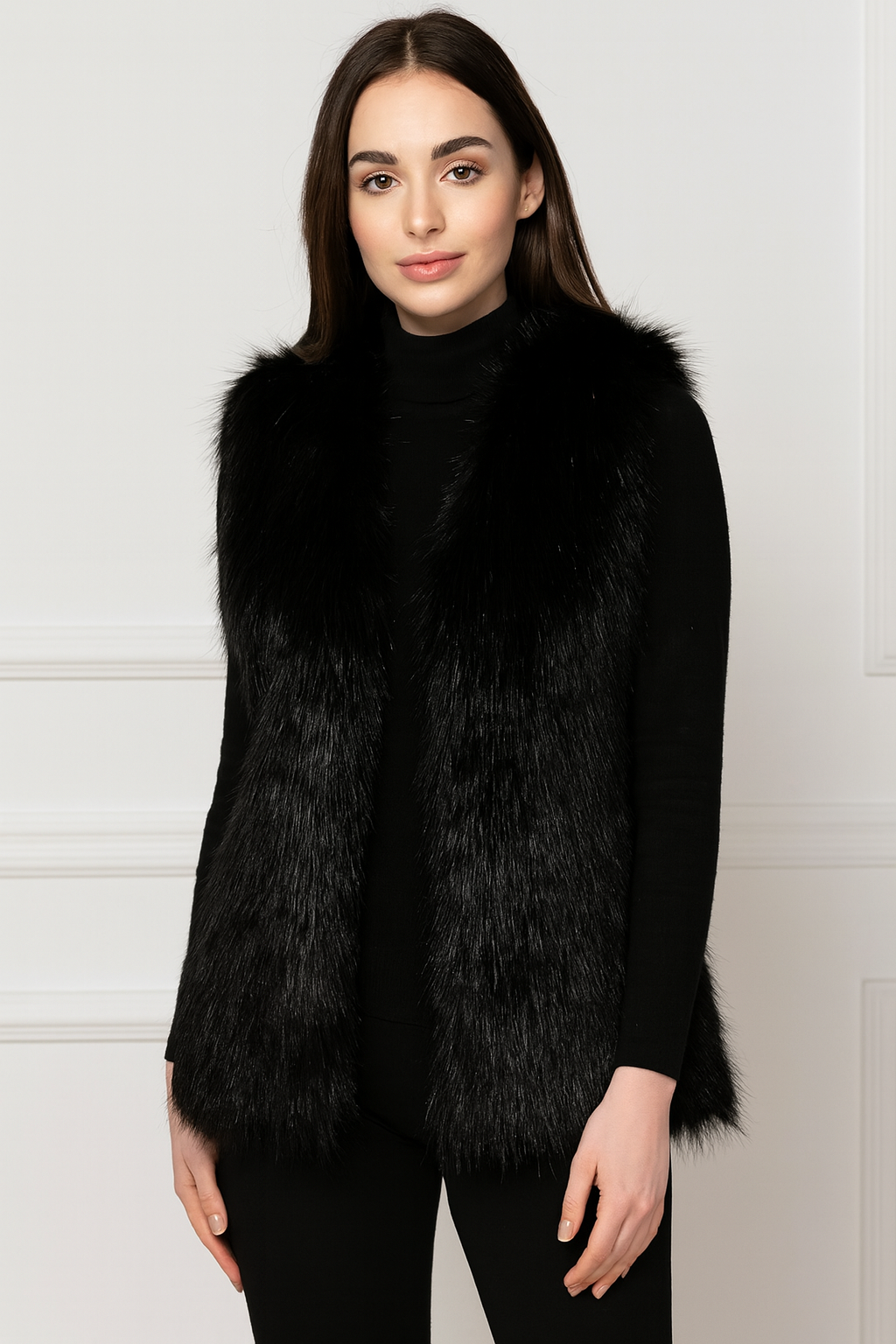 Isaline Luxe Dames Gilet met Bontlook