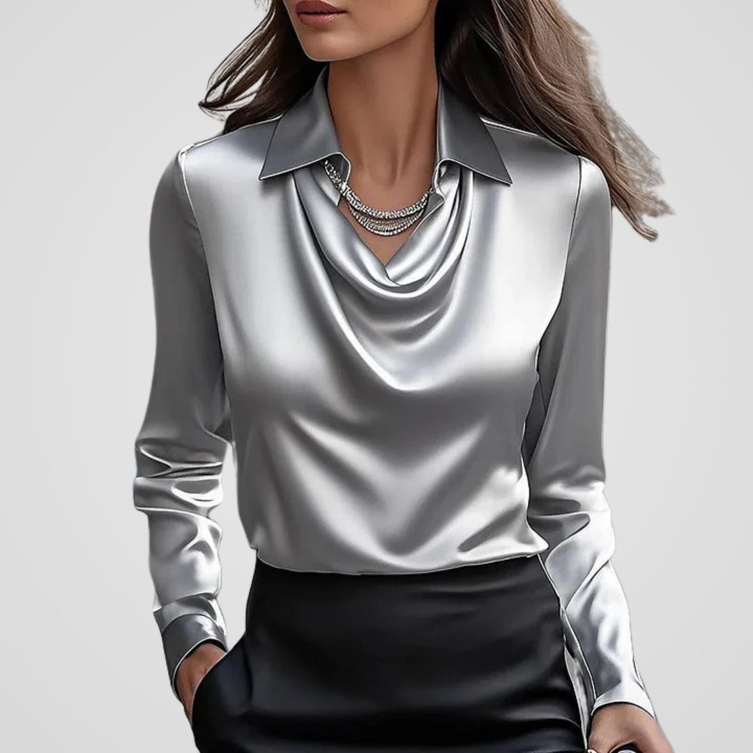 Janelle Zijdezachte Elegante Blouse