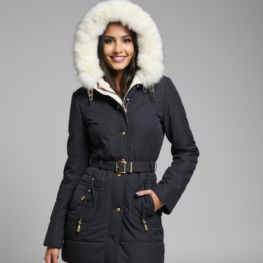 Luna Belted Fur Parka