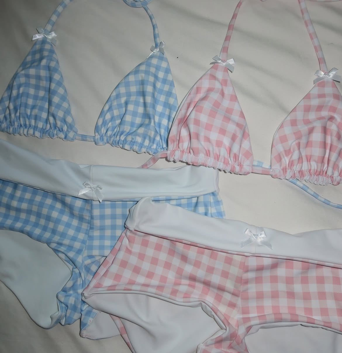 Tweedelige Bikini Set met Ruitjesprint