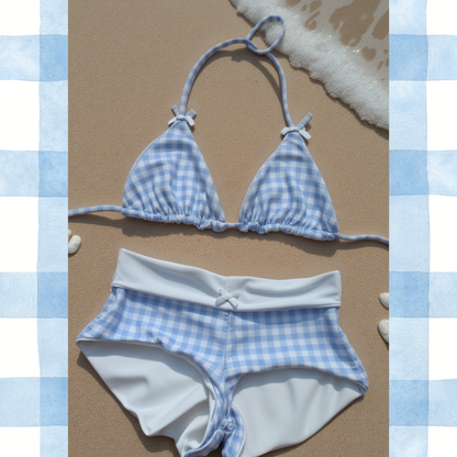 Tweedelige Bikini Set met Ruitjesprint
