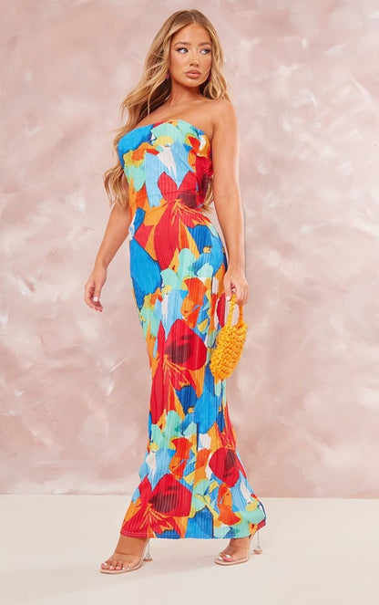 Tropische Bloem Maxi Jurk