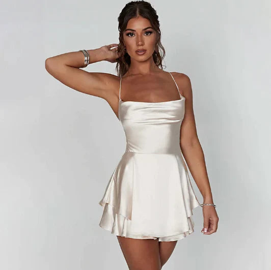 Rugloze Satijn Dress